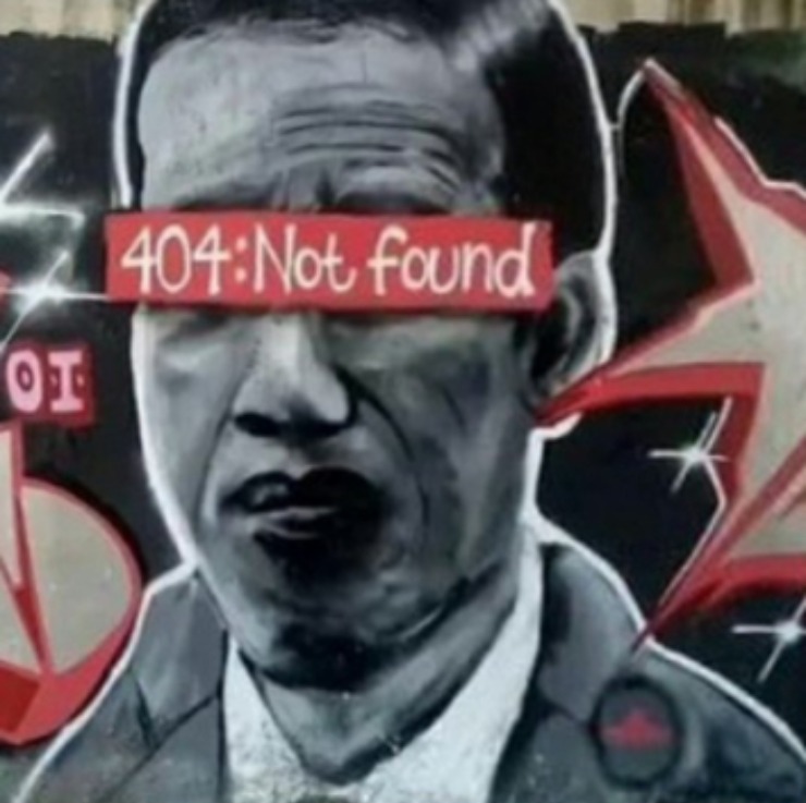 Arti 404 Not Found Yang Tertulis Di Mural Jokowi
